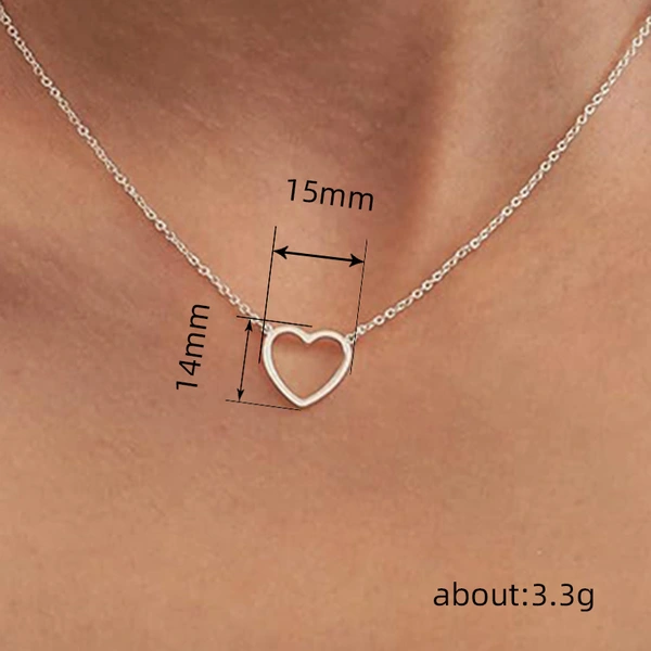 Fashionable and simple minimalist love necklace for daily wear, sweet necklace, hot selling versatile style