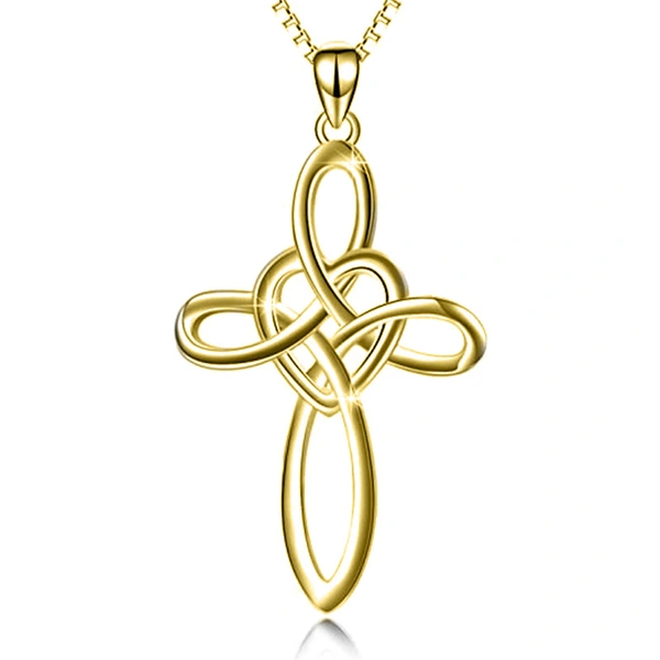 New style heart design pendant simple cool style necklace peace knot female necklace