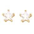 Five-pointed star earrings for women European and American style fashion simple small inlaid colored zircon star earrings era131