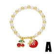 AS jewelry European and American new fruit cherry grape pendant bracelet pearl gold-plated bracelet hand jewelry brm75