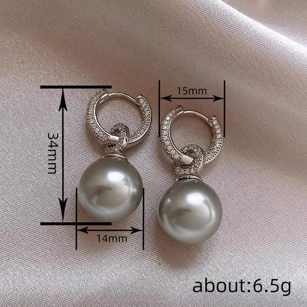Live broadcast gentle new imitation pearl earrings with diamonds shining ladies elegant jewelry princess hot accessories