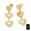 Hot selling light luxury high-end cool style love earrings simple personality versatile heart-shaped earrings ert80