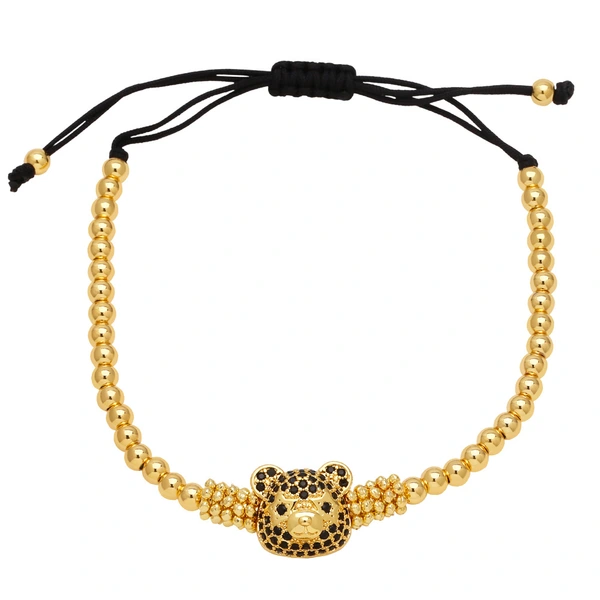 Clearance Bear Bracelet Niche Design Colored Zircon High-end Beaded Bracelet BRM46