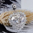 New jewelry luxury ocean heart zircon pendant necklace fashionable women's love necklace