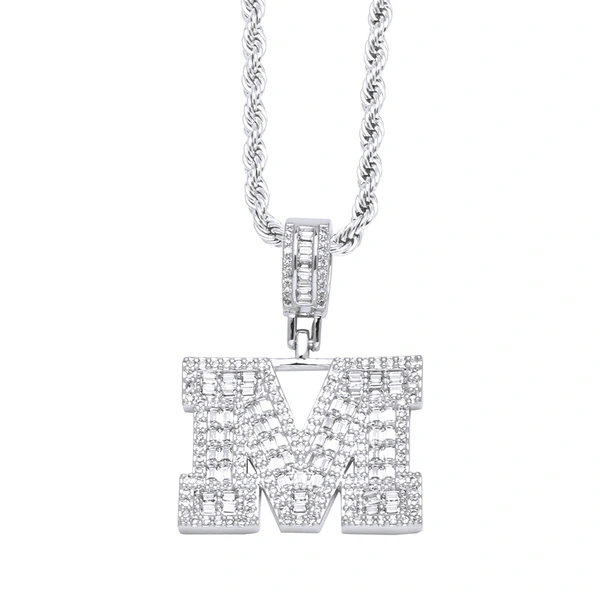 Clearance jewelry hot sale square 26 English letters pendant gold-plated necklace clavicle chain female nkb369