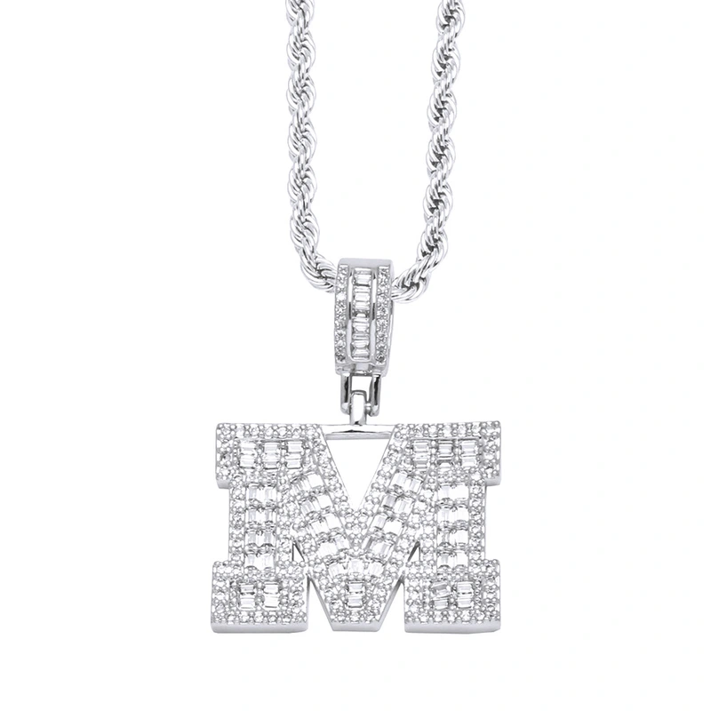 Clearance jewelry hot sale square 26 English letters pendant gold-plated necklace clavicle chain female nkb369