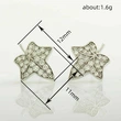  Exquisite maple leaf zircon earrings 2024 new hot style earrings temperament niche design earrings for women