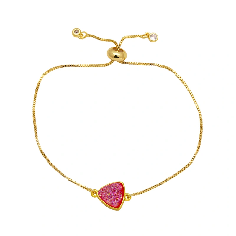 Hot selling triangle pendant bracelet female niche light luxury high-end gold-plated bracelet brc54