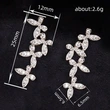 Butterfly flower exquisite earrings for women, fashionable and popular earrings, micro-inlaid zircon, shiny everyday earrings