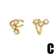 Hot selling zircon ear bone clip earrings niche light luxury gold-plated flower ear clip earrings era082