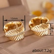 Live hot sale earrings for women with leaf-shaped micro-inlaid zircon imitation gold accessories, French elegant ladies' jewelry