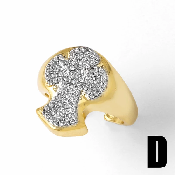 AS jewelry Europe and the United States hot selling love two-color ring female gold-plated peach heart full zircon open ring rih77