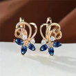 Floral series gold earrings for women with marquise zircon earrings, versatile fashion accessories, flower earrings for women