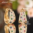 Factory direct sales of new earrings for women, colorful, Middle Eastern, ethnic style jewelry, niche geometric design