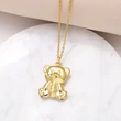 Jewelry elephant gold-plated necklace female chestnut bear smooth hip-hop pendant clavicle chain nkr21