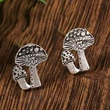 Simple light luxury fashion mushroom earrings art copy design simulation earrings pastoral style cute earrings