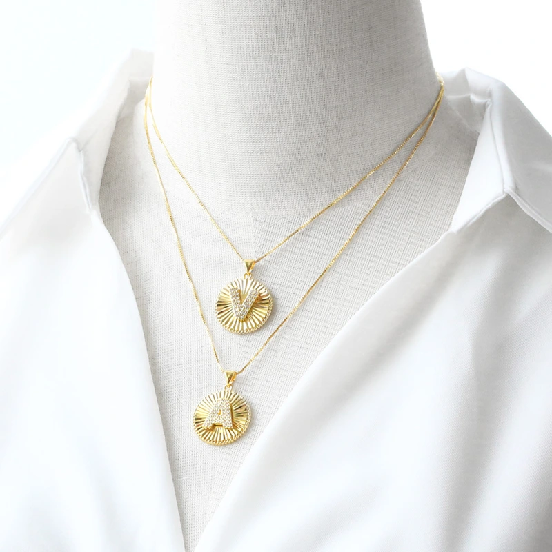 AS jewelry new hot selling 26 English letters pendant necklace clavicle chain nkb785 necklace