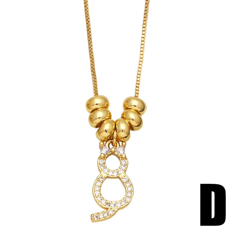 Internet celebrity niche design kitten necklace female summer new cute cat clavicle chain pendant nkb267