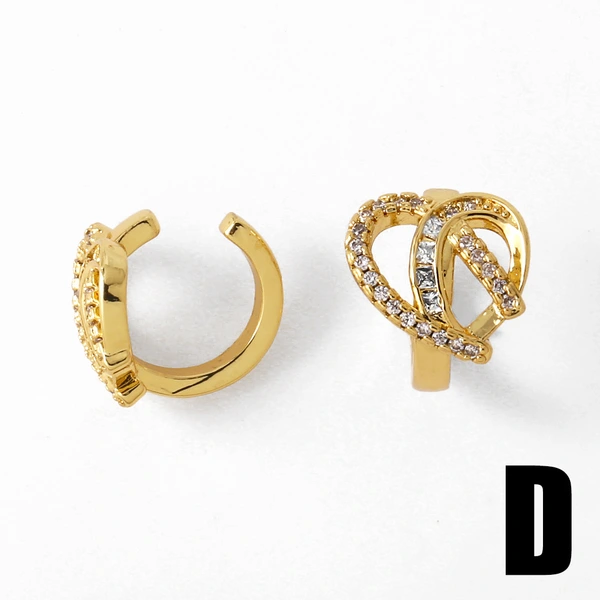 AS jewelry hot selling animal butterfly earrings female copper plated real gold C-shaped ear bone clip earrings ery81