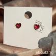 Live hot selling sweetheart earrings for women, heart-shaped sweet earrings for daily wear, exquisite zircon jewelry