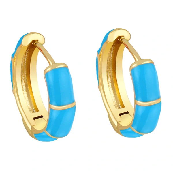 European and American jewelry multi-color oil drop geometric earrings earrings female trendy temperament versatile simple earrings ery92