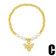 European and American new pearl bee bracelet female niche design love tree of life insect stretch bracelet bre54