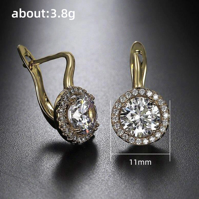 Fashion design European and American zircon earrings for women trendy commuter versatile earrings accessories wholesale