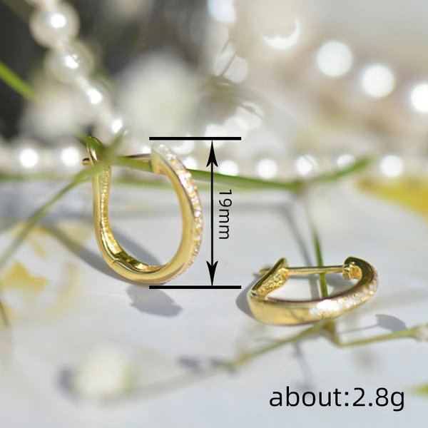 Factory direct sales of new style earrings for women, everyday U-shaped versatile fashion earrings, factory direct sales of exquisite jewelry