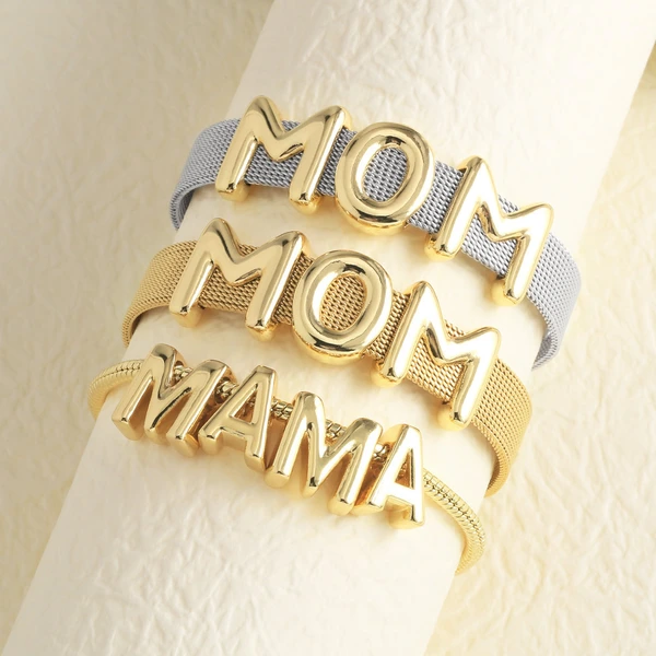AS jewelry hot style alphabet strap Mother's Day mama gift bracelet hand jewelry female brb24