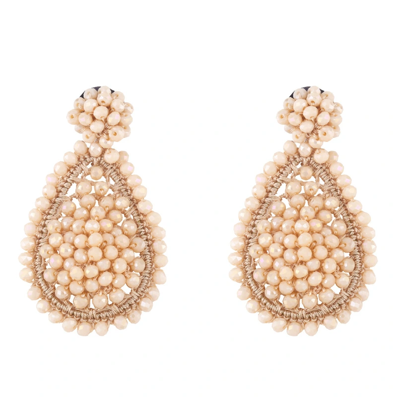 Jewelry INS style ethnic style water drop earrings Bohemian rice bead earrings European and American earrings ery18