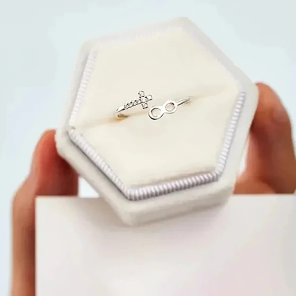  European and American open ring Mobius ring Arabic numeral ring female Korean style personality ring