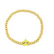 Clearance Five-pointed Star Devil's Eye Beaded Bracelet Women's European and American Simple Gold Bead Elastic Bracelet bre74
