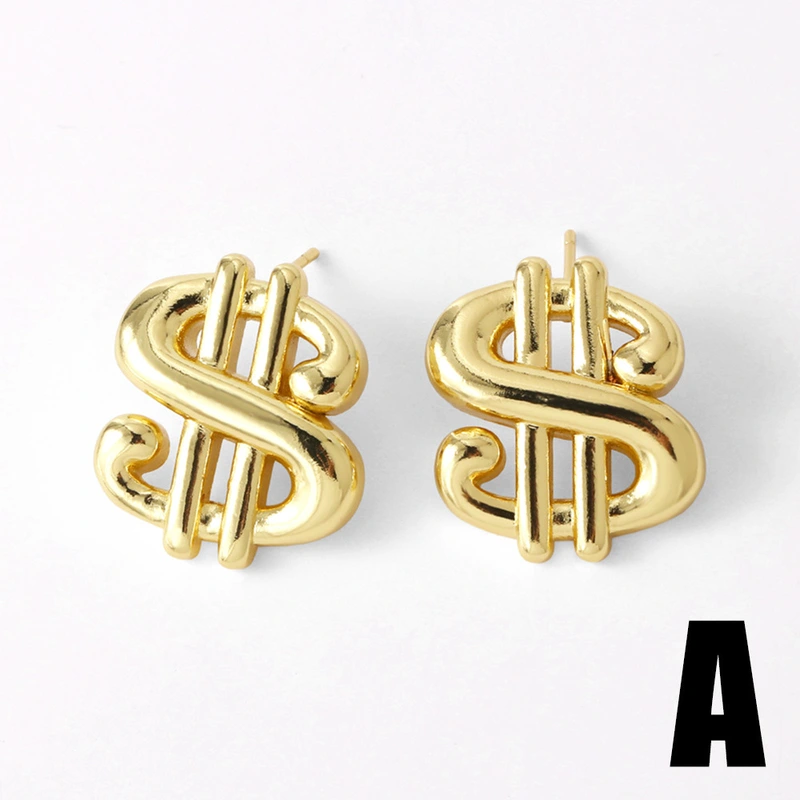 AS jewelry studs Europe and the United States hot selling gold earrings copper plated 18k gold inlaid zircon earrings earrings erw15