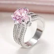 Luxury zircon full diamond ring light luxury elegant ring female fashion personality niche single ring