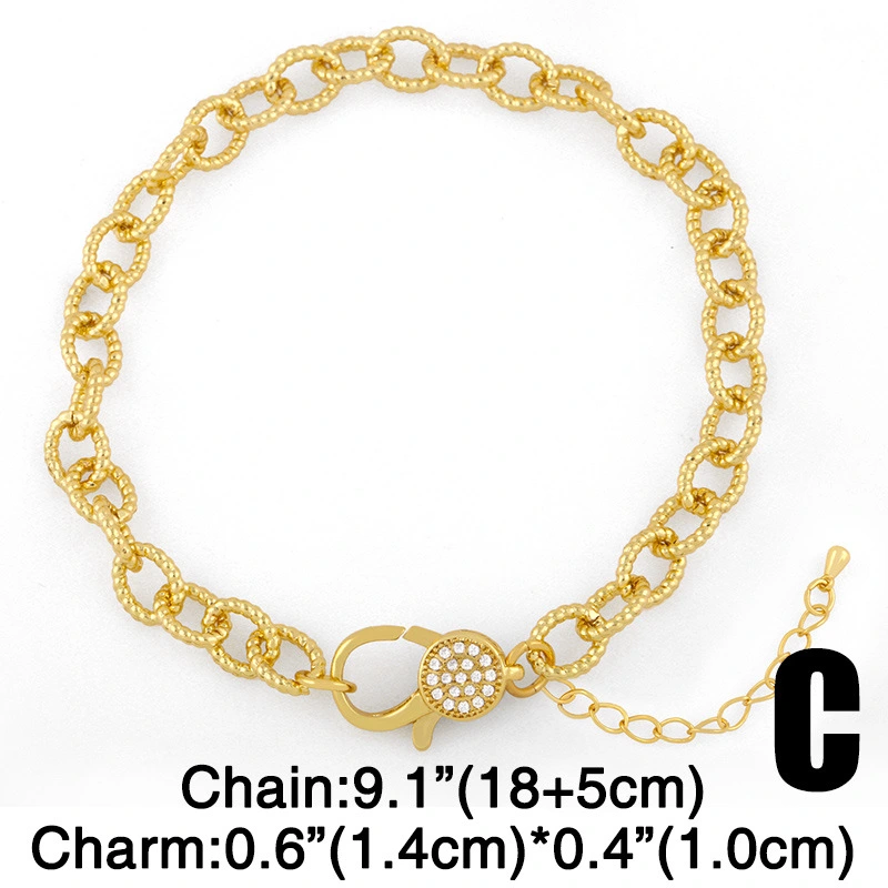 Clearance bracelet European and American Internet celebrity lock bracelet female niche design original Cuban chain hand jewelry brc59