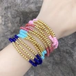 Hot selling bohemian style three-layer stacking bracelet niche design handmade beaded bracelet female bra82