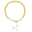 Clearance European and American style fashion pearl bracelet female Internet celebrity niche trend cute sweet balloon dog bracelet bre43