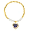European and American hot-selling beaded jewelry love zircon bracelet niche design temperament pearl bracelet brb63