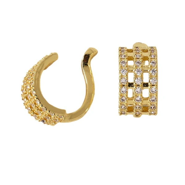 AS jewelry hot selling animal butterfly earrings female copper plated real gold C-shaped ear bone clip earrings ery81