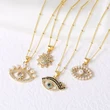 AS jewelry summer new all-match turtle devil eye pearl pendant necklace clavicle chain female nku59