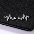 Creative electrocardiogram heartbeat earrings, new style inlaid zircon heartbeat earrings, simple and fashionable zircon lightning earrings