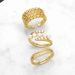 Simple and fashionable star ring female style niche design hollow double layer ring rim40