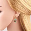 AS jewelry retro copper plated real gold cherry coconut tree pendant earrings earrings female erq31