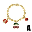 AS jewelry new gold-plated insect strawberry oil drop pendant bracelet bracelet brg27 bracelet