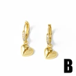 AS jewelry hot selling water drop heart pendant earrings female gold-plated zircon kitten earrings era266