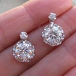 New earrings fashion trend sparkling diamond zircon earrings female temperament flower earring accessories
