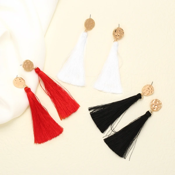 AS jewelry European and American fashion new long tassel earrings earrings female erm08 ring wholesale