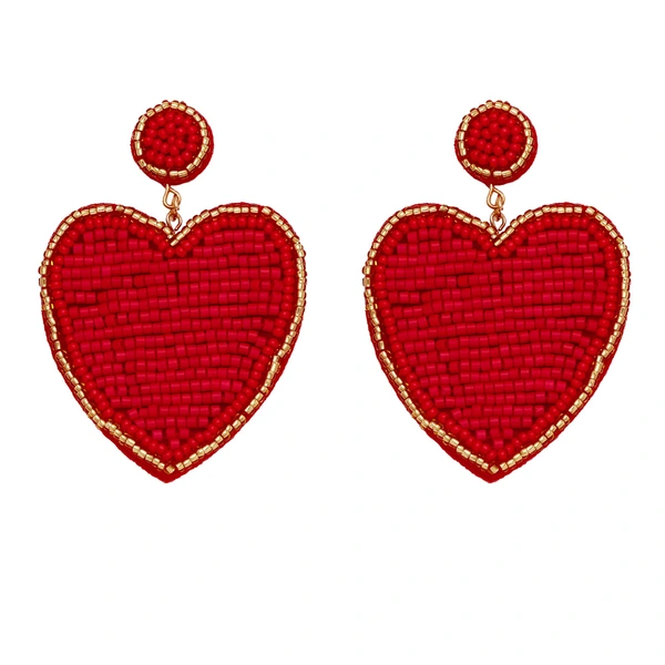 New hot selling Bohemian earrings jewelry love peach heart rice bead earrings earrings wholesale era191