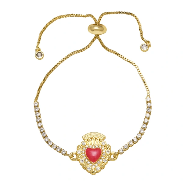 AS jewelry new color love heart pendant adjustable bracelet hand jewelry brg85 bracelet