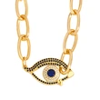 Clearance European and American eye necklace women 2023 young luxury niche design hip hop clavicle chain accessories nkv90